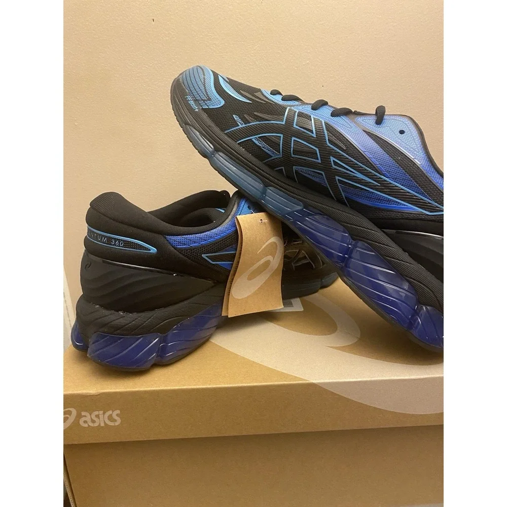 Size 13 US - ASICS GEL QUANTUM 360 Black Blue Men's Sneakers (New with Box)